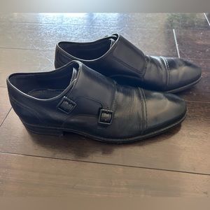 Come Haan Double Monk Strap Dress Shoes Black